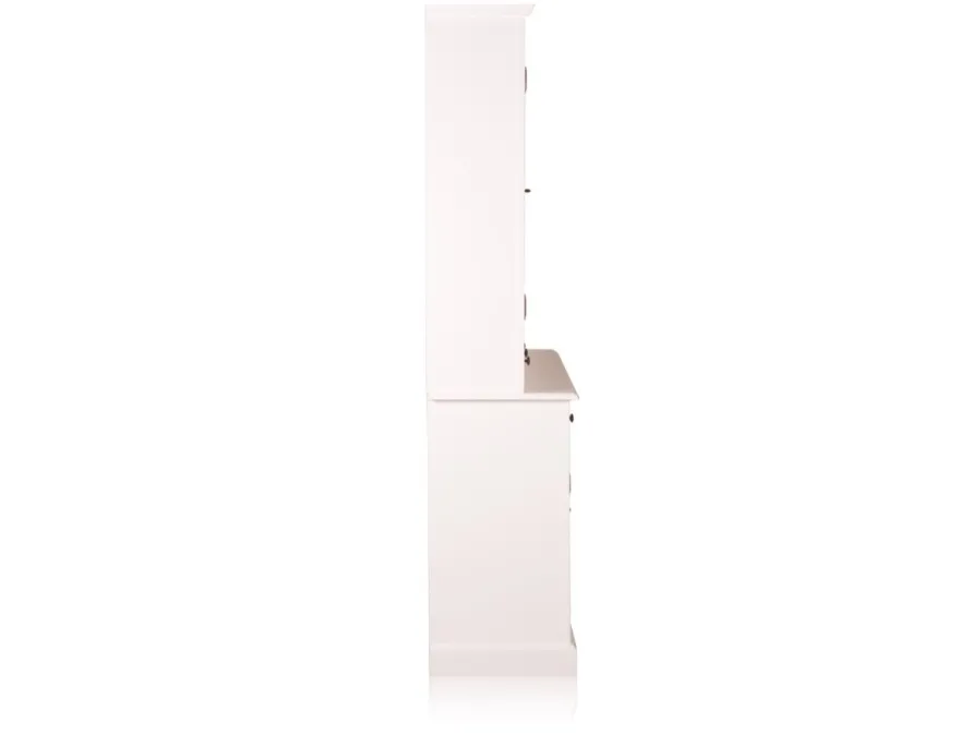 Casa Padrino Landhausstil Wandschrank Antik Weiß 155 x 46 x H. 280 cm - Landhausstil Möbel