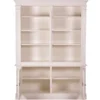 Casa Padrino Landhausstil Wandschrank Antik Weiß 160 x 48 x H. 215 cm - Landhausstil Möbel - Bücherregal