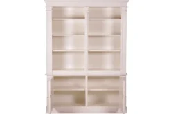 Casa Padrino Landhausstil Wandschrank Antik Weiß 160 x 48 x H. 215 cm - Landhausstil Möbel - Bücherregal
