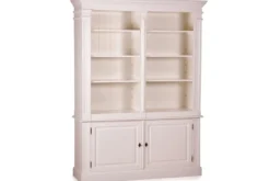 Casa Padrino Landhausstil Wandschrank Antik Weiß 160 x 48 x H. 215 cm - Landhausstil Möbel - Bücherregal