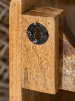 Casa Padrino Landhausstil Weinregal Naturfarben 54 x 26 x H. 36 cm - Handgefertigter Massivholz Weinflaschenhalter - Standregal - Wandregal - Landhausstil Möbel