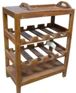 Casa Padrino Landhausstil Weinregal Naturfarben 60 x 33 x H. 75 cm - Möbel im Landhausstil