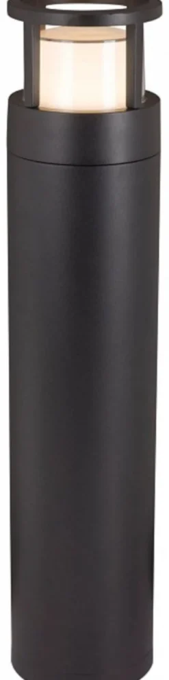 Casa Padrino LED Außenleuchte Schwarz Ø 10,8 x H. 50 cm - Wetterbeständige Gartenleuchte - Terrassenleuchte - Moderne Garten & Terrassen Beleuchtung