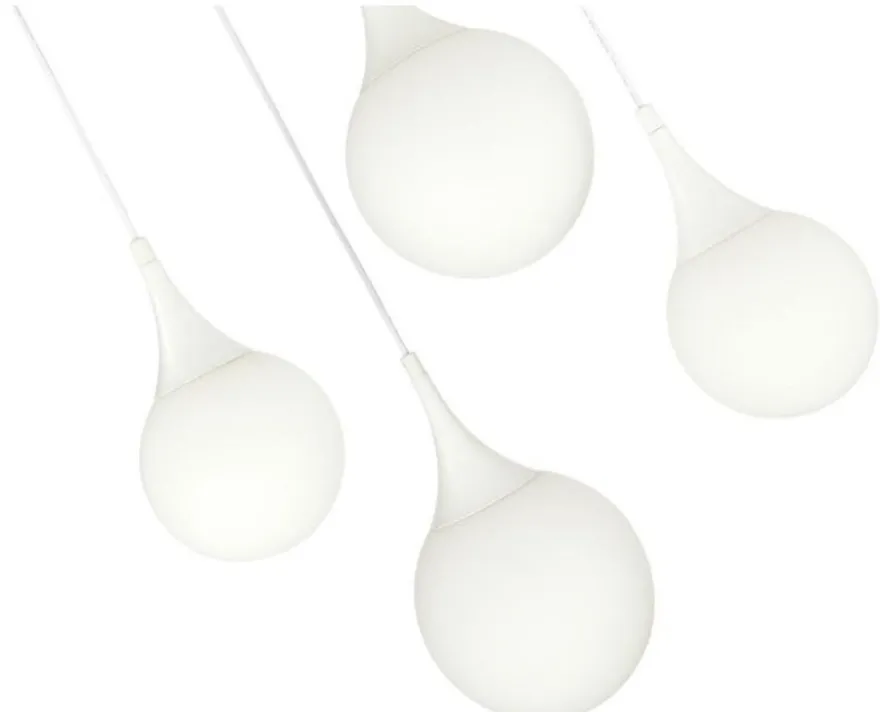 Casa Padrino LED Hängeleuchte Silber / Weiß Ø 52,5 x H. 150 cm - Hängelampe mit Mattglas Lampenschirmen