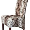 Casa Padrino Limited Edition Designer Chesterfield Esszimmer Stuhl Leopard - Club Möbel