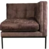 Casa Padrino Lounge Ecksessel in Braun und Schwarz, 83 x 83 x H. 83 cm, Luxuriöser Sessel für gehobene Ansprüche