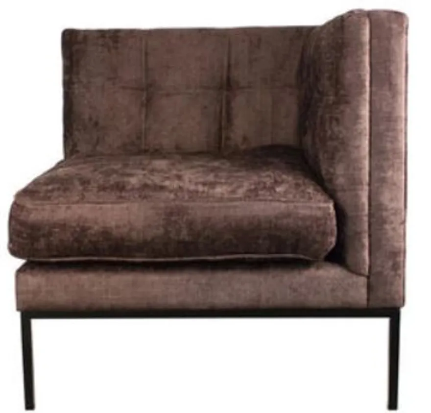 Casa Padrino Lounge Ecksessel in Braun und Schwarz, 83 x 83 x H. 83 cm, Luxuriöser Sessel für gehobene Ansprüche