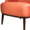 Casa Padrino Lounge Sessel Orange / Braun 66 x 66 x H. 70 cm - Luxus Kollektion