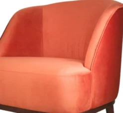 Casa Padrino Lounge Sessel Orange / Braun 66 x 66 x H. 70 cm - Luxus Kollektion