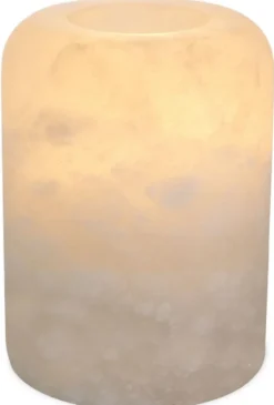 Casa Padrino Luxus Alabaster Teelichthalter Ø 12 x H. 16 cm - Deko Accessoires - Luxus Qualität