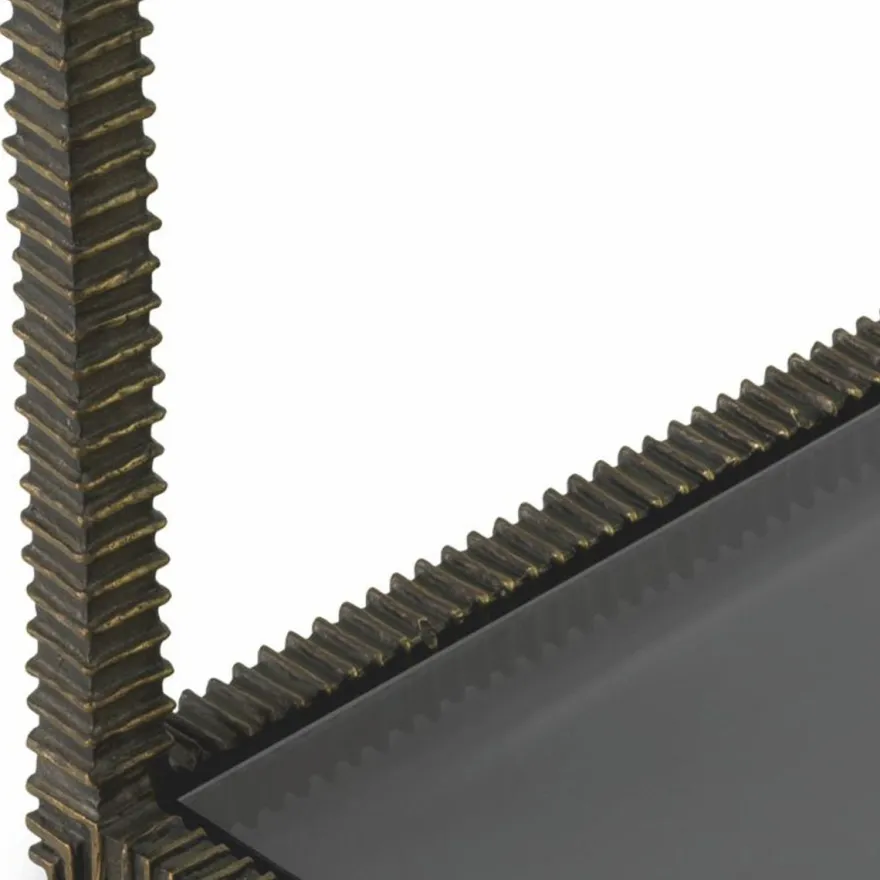 Casa Padrino Luxus Aluguss Konsole mit Glasplatten Bronze / Grau 140 cm - Luxus Möbel