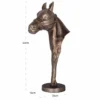 Casa Padrino Luxus Aluminium Deko Figur Pferd Antik Messing H. 63,5 cm - Wohnzimmer Deko