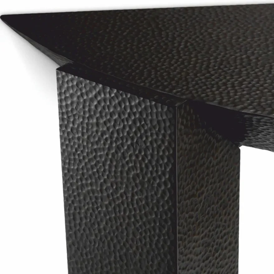 Casa Padrino Luxus Aluminium Konsole Bronze 140 cm - Luxus Aluminium Möbel