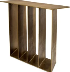 Casa Padrino Luxus Aluminium Konsole Vintage Messing 104 cm