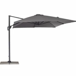 Casa Padrino Luxus Ampelschirm mit Ständer Anthrazit / Grau 400 x 300 x H. 250 cm