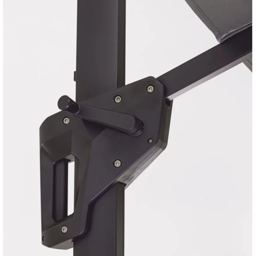 Casa Padrino Luxus Ampelschirm mit Ständer Anthrazit / Grau 400 x 300 x H. 250 cm