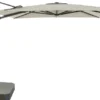 Casa Padrino Luxus Ampelschirm Anthrazit / Grau - Quadratischer Freiarm Sonnenschirm mit 360 Grad Drehfuß - 300 x 300 cm