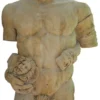 Casa Padrino Luxus Antik Stil Marmor Deko Skulptur Mann Beige H. 130 cm