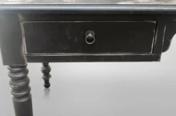 Casa Padrino Luxus Antik Stil Sekretär Schreibtisch Massivholz England Vintage Wood Distressed Matt Black 180 x 75 x 103 cm