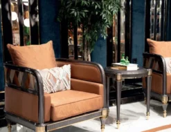 Casa Padrino Luxus Art Deco Beistelltisch Grau / Mehrfarbig / Gold - Massivholz Wohnzimmer Beistelltisch - Art Deco Wohnzimmer Möbel - Luxus Wohnzimmer Möbel