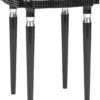 Casa Padrino Luxus Art Deco Beistelltisch Schwarz / Silber 52 x 52 x H. 65 cm - Edler Massivholz Tisch - Art Deco Wohnzimmer Möbel