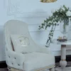 Casa Padrino Luxus Art Deco Beistelltisch Grau / Weiß / Gold Ø 50 x H. 58 cm - Prunkvoller Tisch mit Kunstmarmor Tischplatte - Art Deco Wohnzimmer Möbel - Luxus Kollektion