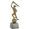 Casa Padrino Luxus Art Deco Bronzefigur Merkur auf der Weltkugel Bronze / Schwarz 8,4 x 13,4 x H. 36,7 cm - Bronze Skulptur mit Marmorsockel - Merkur Deko Figur - Büro Deko