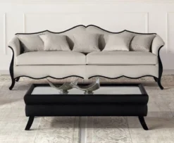 Casa Padrino Luxus Art Deco Couchtisch mit Glasplatte Schwarz - Made in Italy