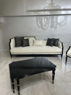 Casa Padrino Luxus Art Deco Couchtisch Schwarz / Gold - Rechteckiger Wohnzimmertisch - Wohnzimmer Möbel - Art Deco Möbel - Luxus Möbel - Luxus Einrichtung - Wohnzimmer Einrichtung