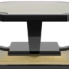 Casa Padrino Luxus Art Deco Couchtisch Schwarz / Gold 130 x 130 x H. 45 cm - Eleganter 8-eckiger Wohnzimmertisch im Barockstil - Barock Möbel