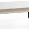 Casa Padrino Luxus Art Deco Couchtisch Weiß / Schwarz 110 x 70 x H. 42 cm - Edler Massivholz Wohnzimmertisch - Wohnzimmer Möbel