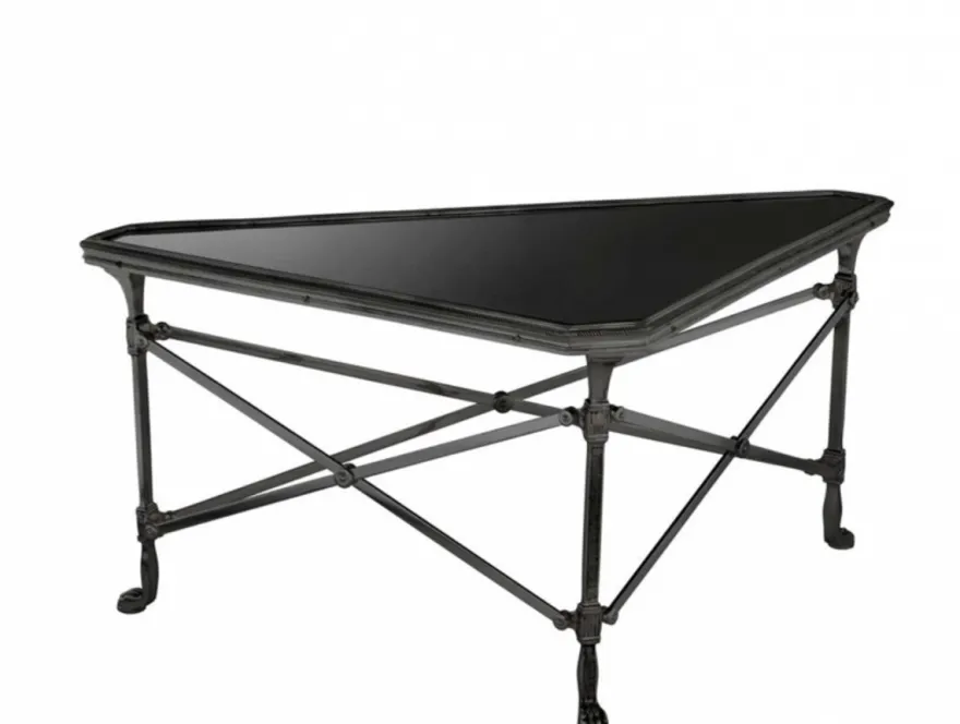 Casa Padrino Luxus Art Deco Designer Couchtisch - Wohnzimmertisch aus Messing und Granit in Rotguss - 89 x 63 x H. 42 cm