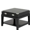 Casa Padrino Luxus Art Deco Designer Beistelltisch aus Birkenholz in Schwarz - 67,5 x 67,5 x H. 50 cm