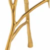Casa Padrino Luxus Art Deco Designer Beistelltisch Gold mit weißer Marmorplatte 50 x H 58 cm