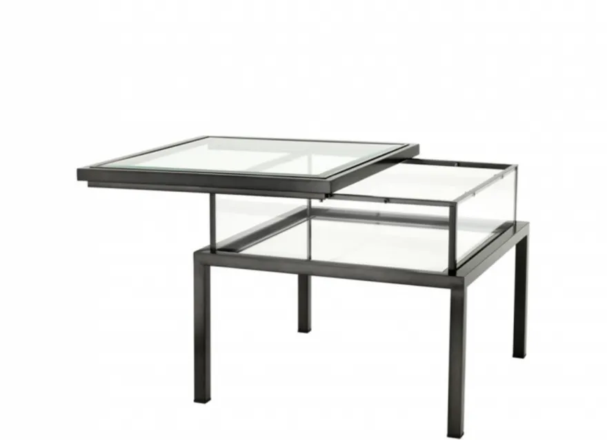 Casa Padrino Luxus Art Deco Designer Beistelltisch Bronze 65 x 65 x H. 55,5 cm