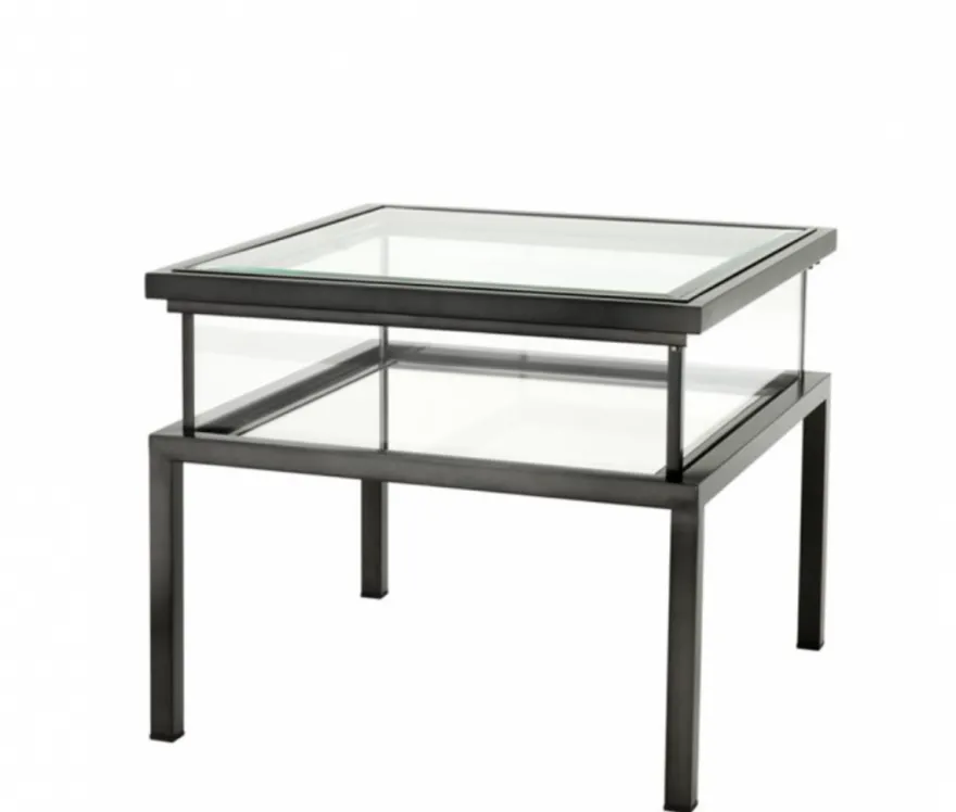 Casa Padrino Luxus Art Deco Designer Beistelltisch Bronze 65 x 65 x H. 55,5 cm
