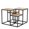 Casa Padrino Luxus Art Deco Designer Beistelltisch aus Eichenholz in Zink Optik - 65 x 65 x H. 50 cm