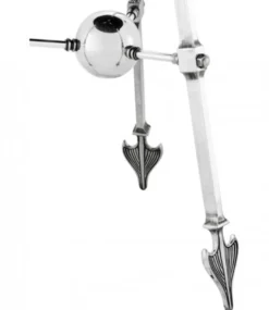 Casa Padrino Luxus Art Deco Designer Beistelltisch, Antik Silber und schwarzes Glas, 65 x H. 74 cm