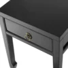 Casa Padrino Luxus Art Deco Designer Beistelltisch aus Birkenholz in Schwarz und antikem Messing 40 x 40 x H. 53 cm