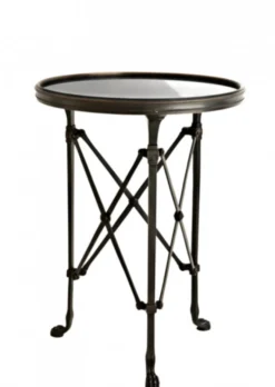 Casa Padrino Luxus Art Deco Designer Beistelltisch Anthrazit 42 x H. 55 cm - Edler Beistelltisch
