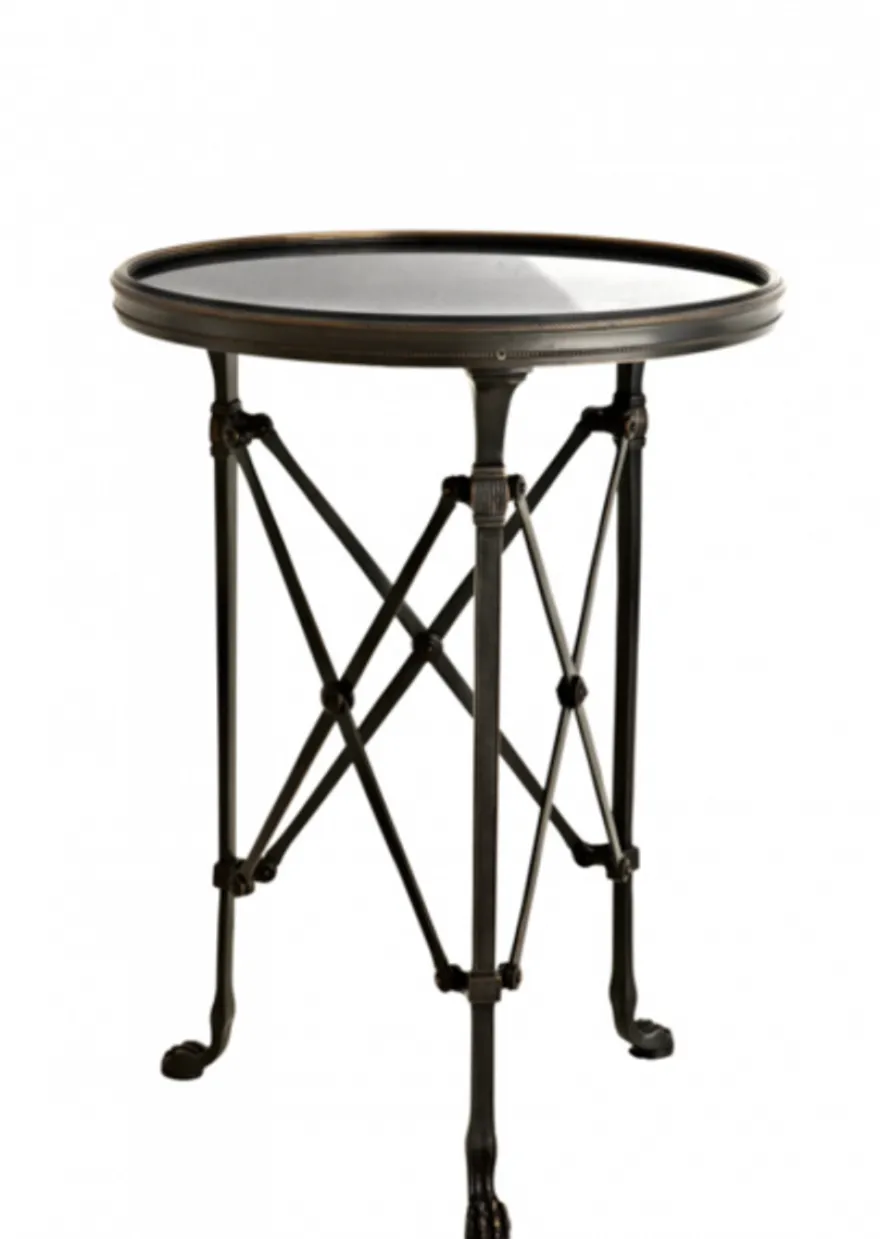 Casa Padrino Luxus Art Deco Designer Beistelltisch Anthrazit 42 x H. 55 cm - Edler Beistelltisch