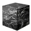 Casa Padrino Luxus Art Deco Designer Beistelltisch aus schwarzem Kunstmarmor - 50 x 50 x H. 50 cm