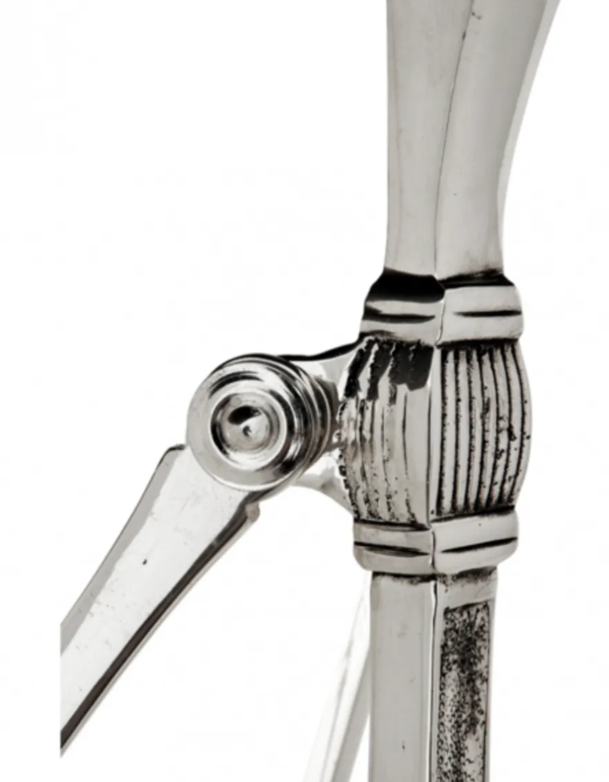 Casa Padrino Luxus Art Deco Designer Beistelltisch in Antik Silber mit schwarzem Glas 52 x H. 70 cm