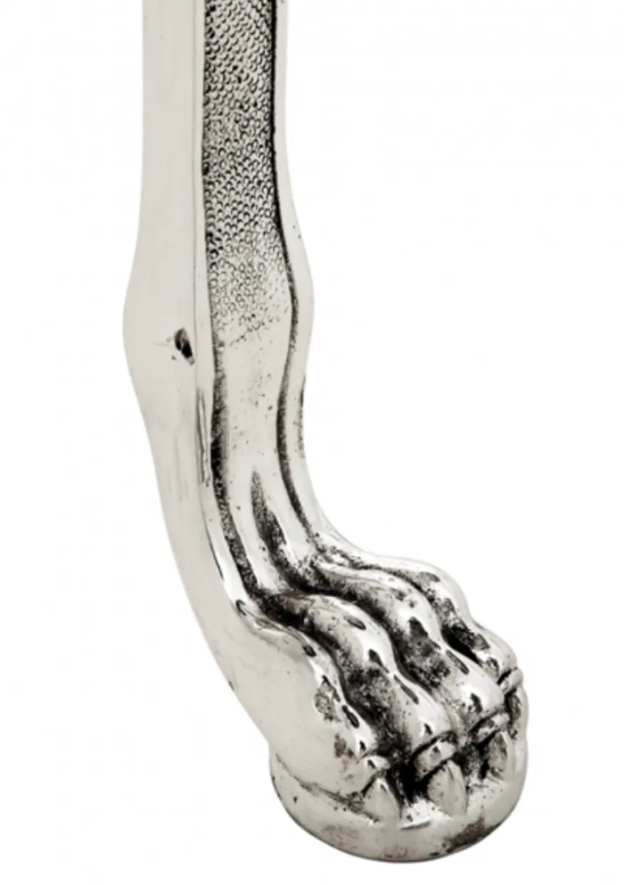 Casa Padrino Luxus Art Deco Designer Beistelltisch in Antik Silber mit schwarzem Glas 52 x H. 70 cm