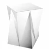 Casa Padrino Luxus Art Deco Designer Beistelltisch - Polierter rostfreier Stahl - 44 x 44 x H. 45 cm