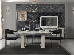Casa Padrino Luxus Art Deco Esszimmer Stuhl 6er Set mit Armlehnen Schwarz / Bronze 60 x 58 x H. 92 cm - Esszimmer Möbel - Restaurant Möbel - Art Deco Möbel - Luxus Möbel