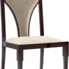 Casa Padrino Luxus Art Deco Esszimmer Stuhl Set Beige / Dunkelbraun / Silber 55 x 55 x H. 110 cm - Edles Küchen Stühle 6er Set - Art Deco Esszimmer Möbel