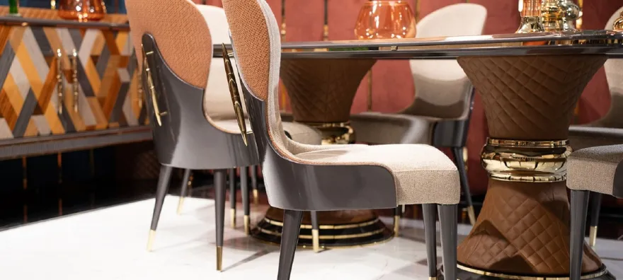 Casa Padrino Luxus Art Deco Esszimmer Set - Esstisch & 8 Stühle