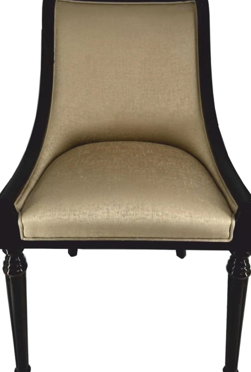 Casa Padrino Luxus Art Deco Esszimmer Stuhl Gold / Schwarz H. 110 cm - Barock Möbel