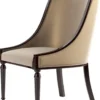 Casa Padrino Luxus Art Deco Esszimmer Set Beige / Dunkelbraun Hochglanz / Silber - 1 Art Deco Esstisch & 6 Art Deco Esszimmerstühle - Art Deco Esszimmer Möbel - Luxus Qualität